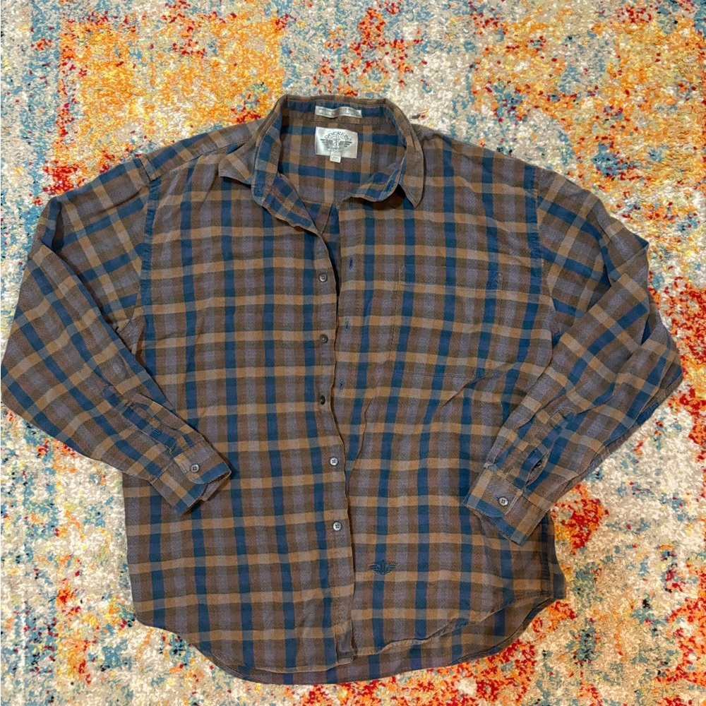 Unisex Plaid Button-Up Shirt